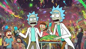 Rick and morty partying