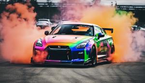 LoveGtr drifting cars coloured smoke