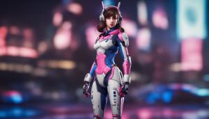 full body picture of d.va from oververvatch