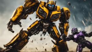 Bumblebee fighting megatron realistic 4k uhd