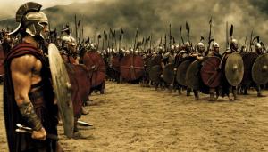 The movie 300 (Spartan soldiers)  