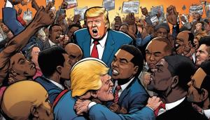 Donald Trump fighting black people