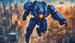 Massive gipsy danger from Pacific rim running through a city 