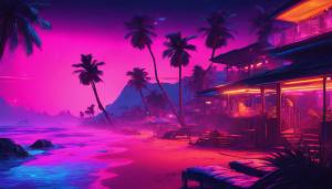 beach at night