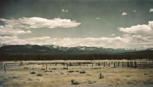 Wild west yellowstone landscape