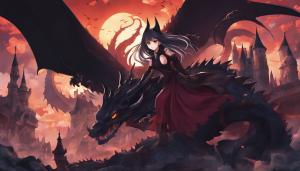 dark villainess anime destroying the kingdom with the help of her dragon