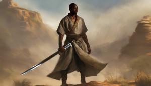 African American swordman