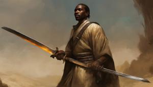 African American swordman