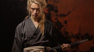 Samurai with blonde hair