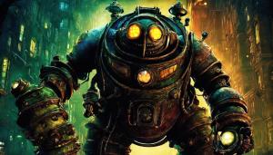 Bioshock Big Daddy, extremely detailed, high definition, colorful