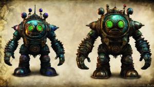 Bioshock Big Daddy, extremely detailed, high definition, colorful