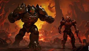 DOOM Eternal, ultra detailed, with lots of monsters