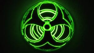 Neon Green Biohazard symbol