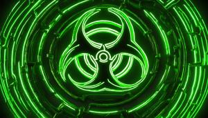 Neon Green Biohazard symbol