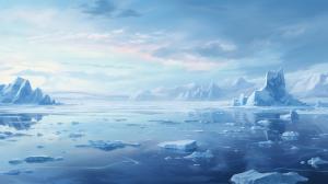 Icy arctic landscape