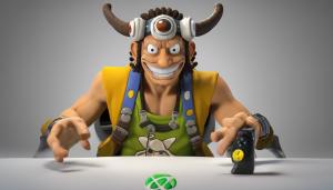 Usopp playing Xbox