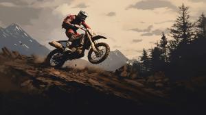 Dirtbike on hill