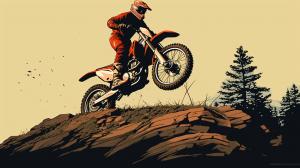 Dirtbike on hill