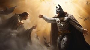 Batman fighting against Jesus 