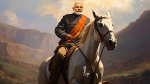 narendra modi on horse