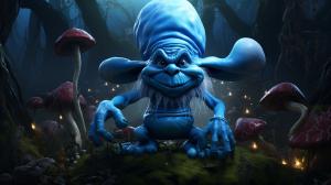 Gigantic evil smurf