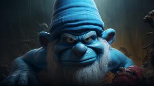 Gigantic evil smurf