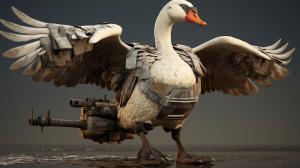 Tough strong army goose very detailed



