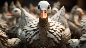 Tough strong army goose very detailed



