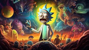 Rick and morty in space 4k