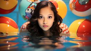 Jenna Ortega in pool
