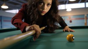 Jenna Ortega in pool
