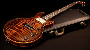 PRS private stock custom electric guitar, flamed maple top, very beautiful, highly detailed