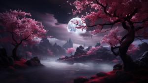 Sakura in the moonlight