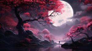 Sakura in the moonlight