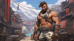 Gibraltar shirtless apex legends
