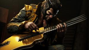 wolverine playing guitar
