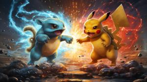 Pikachu vs squirtle