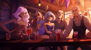 Jasper and amethysts in a major league drinking