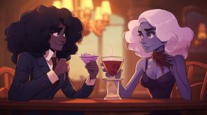 Jasper and amethyst have a lit major league drinking competition
