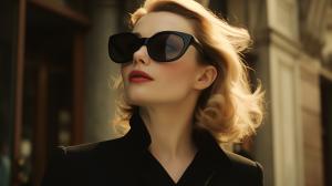 cute cate with black sunglass