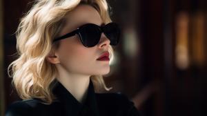 cute cate with black sunglass