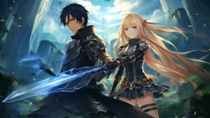 sword art online aincrad fantasy, beautiful