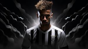  A black and white wallpaper that includes Neymar Junior