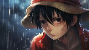 Luffy rain sad
