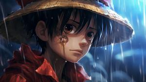 Luffy rain sad
