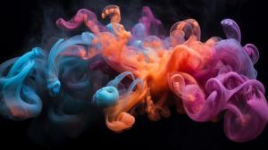 abyss
octopus
squid
multicolored
smoke