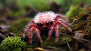 fluffy tarantula cute flowers grass