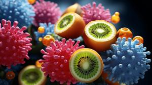 virus bacteria microbs fruits