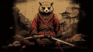 old style japan traditionnal ferret samuraï