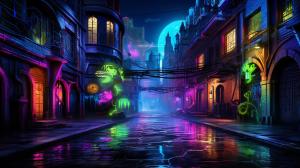 neon Hogwarts